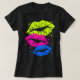 Corey Tiger 80-talets Vintage Läppar & Stars Kisse Tee Shirt (Design framsida)