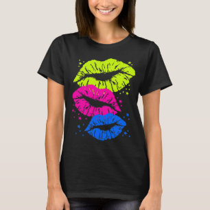 Corey Tiger 80-talets Vintage Läppar & Stars Kisse Tee Shirt