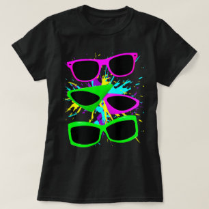 Corey Tiger 80-talets Vintage Neon Sunglasses Spla T Shirt