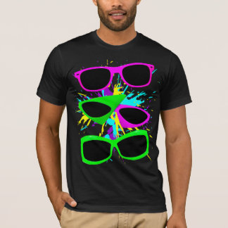 Corey Tiger 80-talets Vintage Neon Sunglasses Spla Tröja