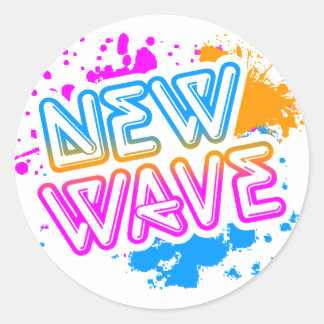 Corey Tiger 80-talets Vintage New Wave Neon Splatt Runt Klistermärke