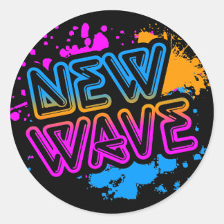 Corey Tiger 80-talets Vintage New Wave Neon Splatt Runt Klistermärke