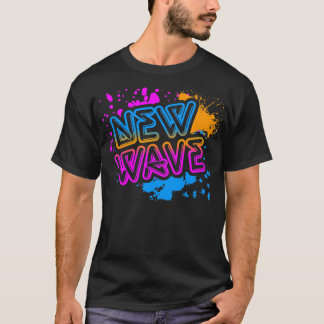 Corey Tiger 80-talets Vintage New Wave Neon Splatt Tröja
