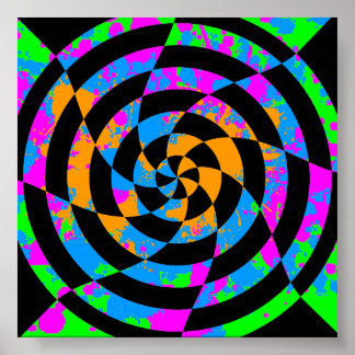 Corey Tiger 80-talets Vintage Op Art Poster