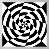 Corey Tiger 80-talets Vintage Op Art