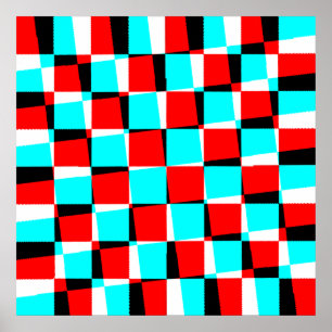 Corey Tiger 80-talets Vintage Op Art Poster