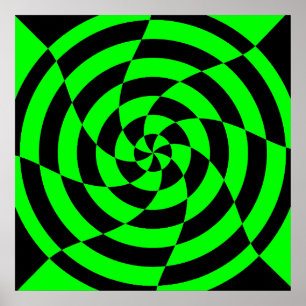 Corey Tiger 80-talets Vintage Op Art Poster