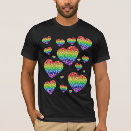 Corey Tiger 80-talets Vintage Rainbow Valentine He Tee Shirt