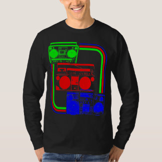 Corey Tiger 80-tals Retro Boombox Radio T Shirt
