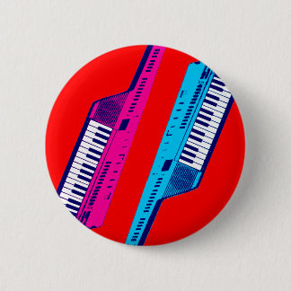 Corey Tiger 80-tals Retro Keytar Rosa & Blå Knapp