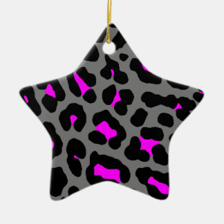 Corey Tiger 80-tals Retro Leopardsminkad Stjärnpry Julgransprydnad Keramik