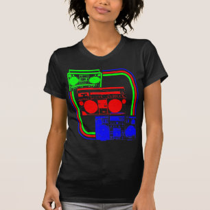Corey Tiger 80-tals Retro Radio Bandspelare T-shirt