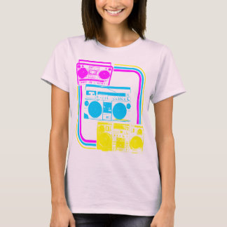 Corey Tiger 80-tals Retro Radio Boombox T-shirt