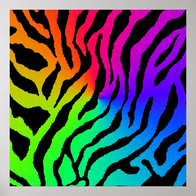 Corey Tiger 80-tals Retro Tiger Mönster Poster (Framsidan)
