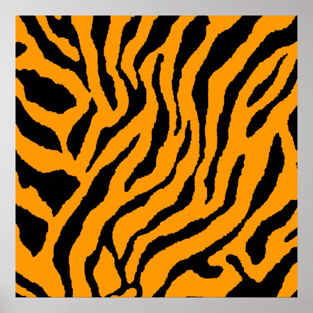 Corey Tiger 80-tals Retro Tiger Mönster Poster (Framsidan)