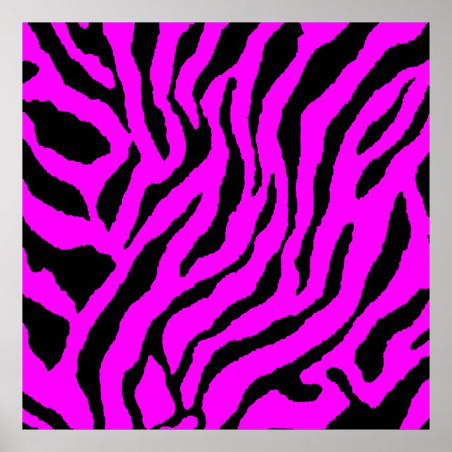 Corey Tiger 80-tals Retro Tiger-mönster Poster (Framsidan)
