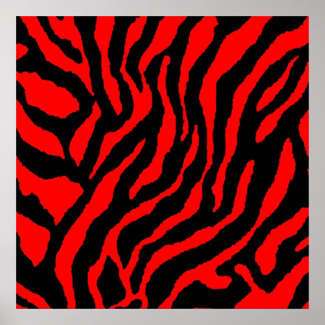 Corey Tiger 80-tals Retro Tiger Mönster Poster (Framsidan)