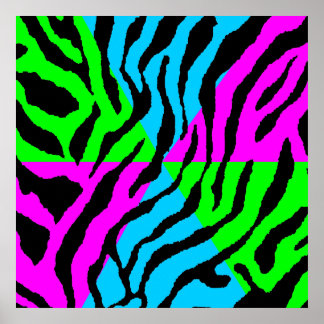 Corey Tiger 80-tals Retro Tiger-mönster Poster