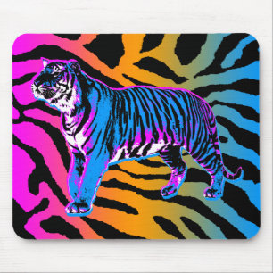 Corey Tiger 80-tals Retro Tiger & Ränder Musmatta