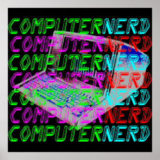Corey Tiger 80 Vintage Stil Computer Nerd Poster