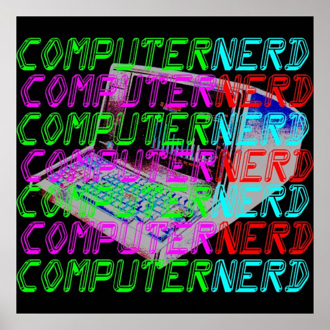 Corey Tiger 80 Vintage Stil Computer Nerd Poster (Framsidan)