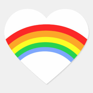 Corey Tiger 80 Vintage Stil Rainbow Hjärtformat Klistermärke