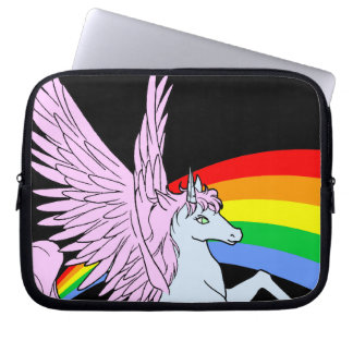 Corey Tiger 80s Enhörning Regnbåge Laptop Sleeve