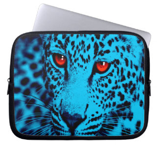 Corey Tiger 80s Leopard (Blå) Laptop Fodral