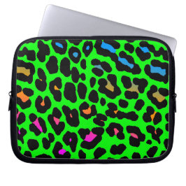 Corey Tiger 80s Neon Leopardtryck Laptop Fodral