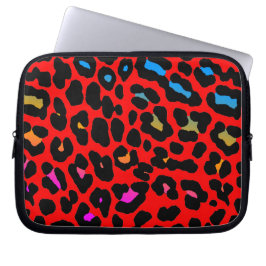Corey Tiger 80s Neon Leopardtryck Laptop Fodral