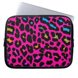 Corey Tiger 80s Neon Leopardtryck Laptop Sleeve