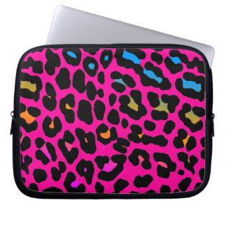 Corey Tiger 80s Neon Leopardtryck Laptop Sleeve