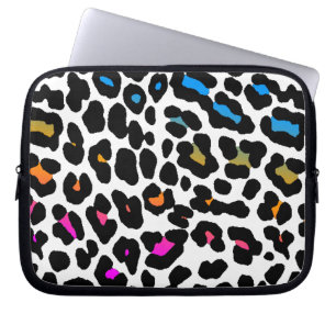 Corey Tiger 80s Neon Leopardtryck Laptop Sleeve