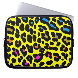 Corey Tiger 80s Neon Leopardtryck Laptop Sleeve