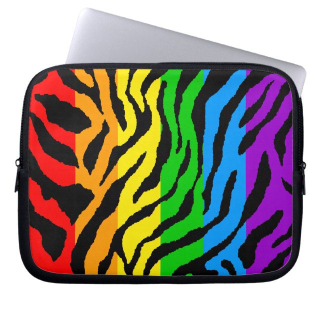Corey Tiger 80s Neon Tigertryck Laptop Fodral (Framsidan)