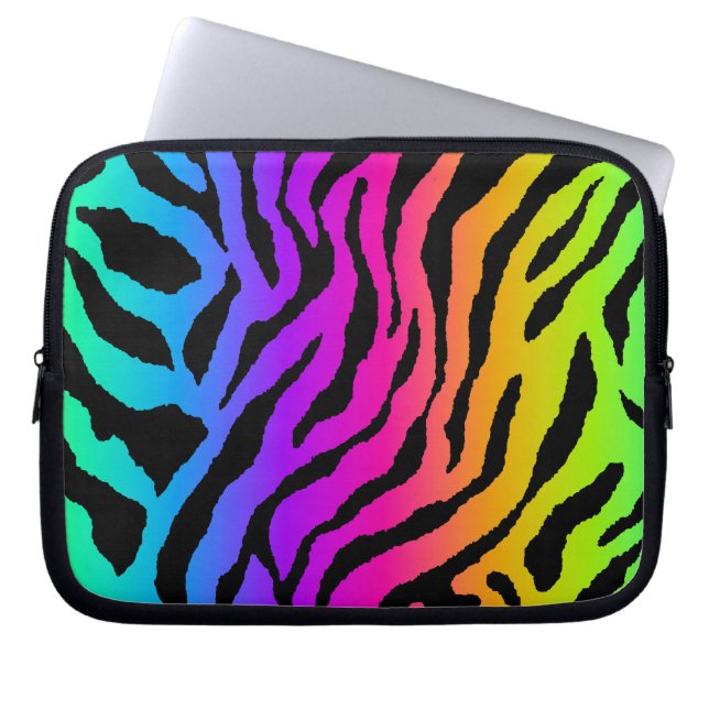 Corey Tiger 80s Neon Tigertryck Laptop Fodral (Framsidan)
