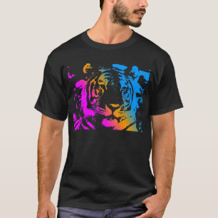 Corey Tiger 80's New Wave Tiger Ansikte Tee Shirt
