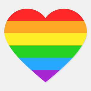 Corey Tiger 80s Rainbow Hjärtformat Klistermärke