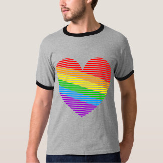 Corey Tiger 80s Rainbow Stripe Heart Tröja