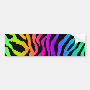 Corey Tiger 80s Rainbow Tiger Ränder Bildekal