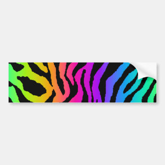 Corey Tiger 80s Rainbow Tiger Ränder Bildekal