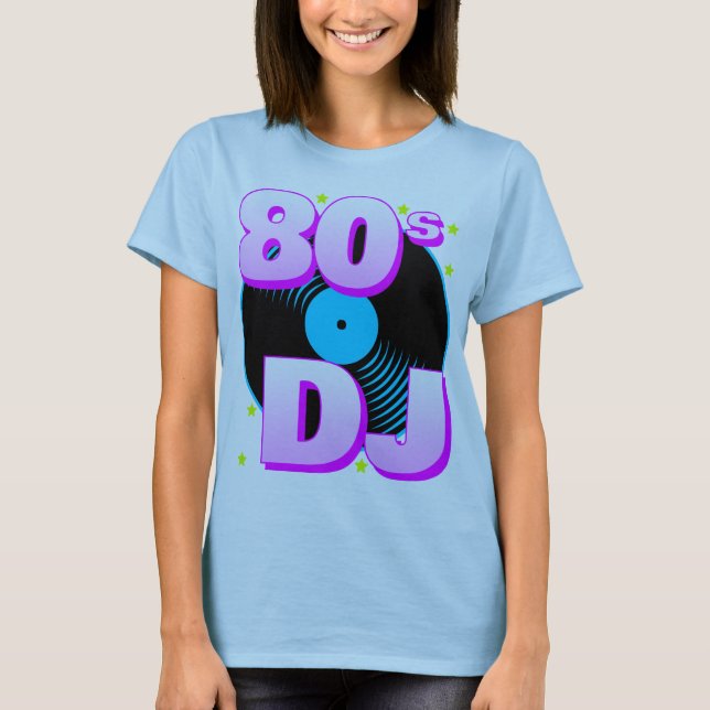 Corey Tiger 80s Retro 80s DJ T-Shirt (Framsida)