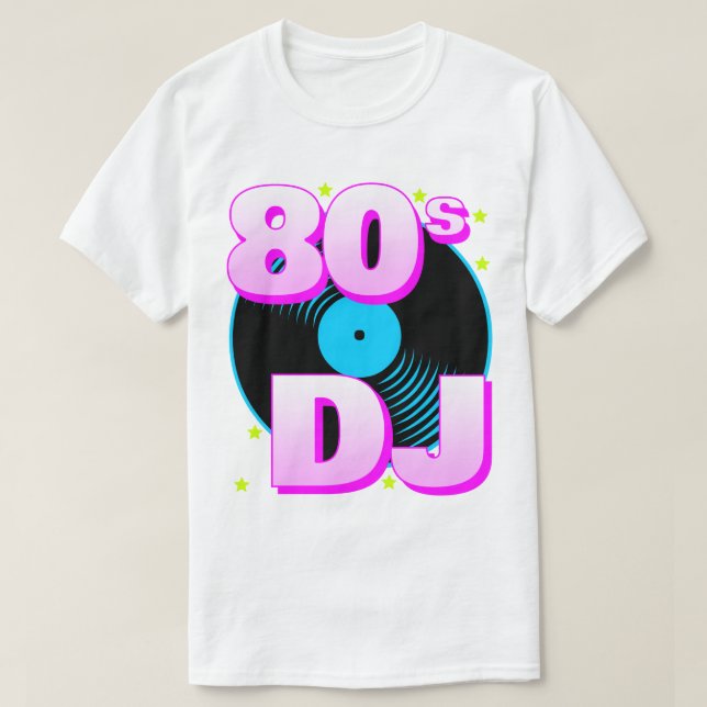 Corey Tiger 80s Retro 80s DJ T-Shirt (Design framsida)