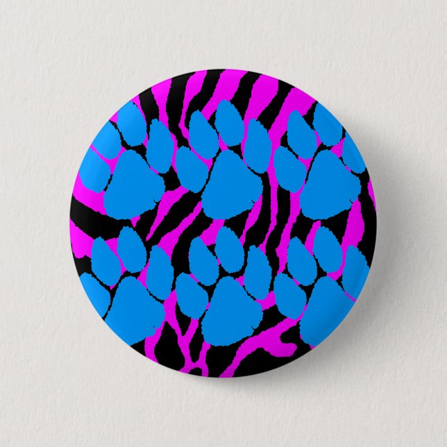 COREY TIGER 80s RETRO BLUE KLO ROSA RAND Knapp (Framsida)