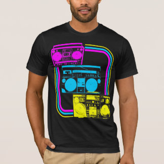 Corey Tiger 80s Retro Boombox Radio Tee Shirt