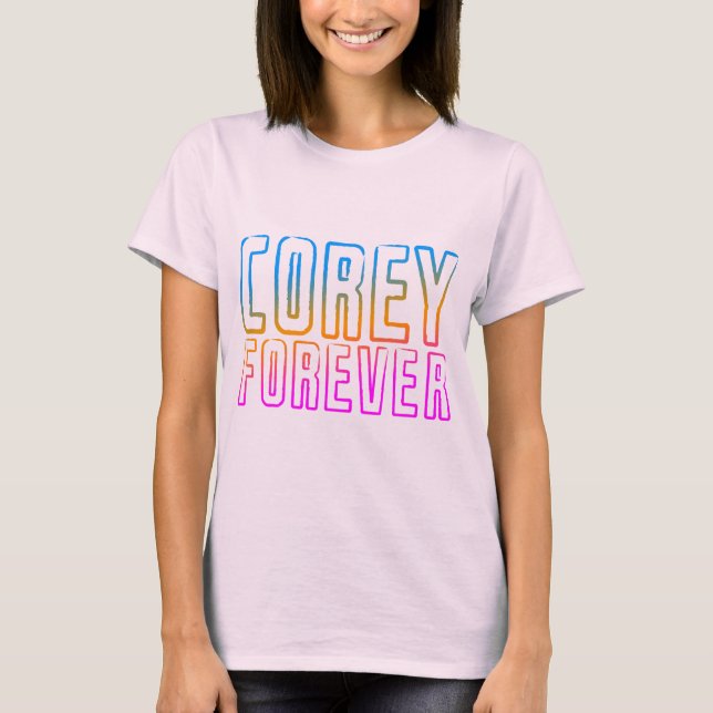 COREY TIGER 80's Retro COREY FOREVER T-shirt (Framsida)