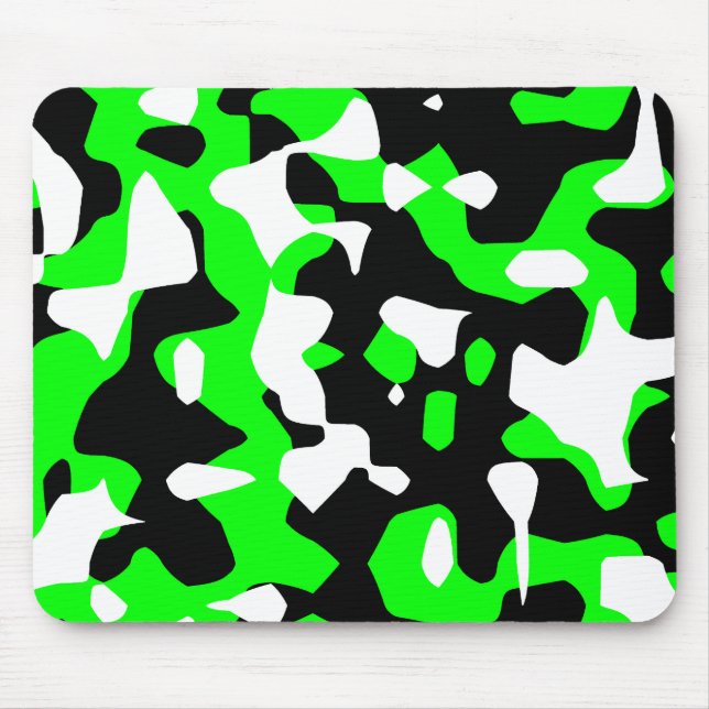 Corey Tiger 80s Retro Grön Kamouflage (Camo) Musmatta (Framsidan)