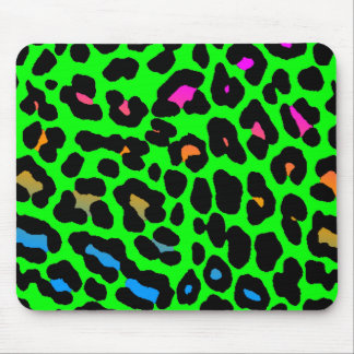 Corey Tiger 80s Retro Grönt Leopard Print Mousepad Musmatta