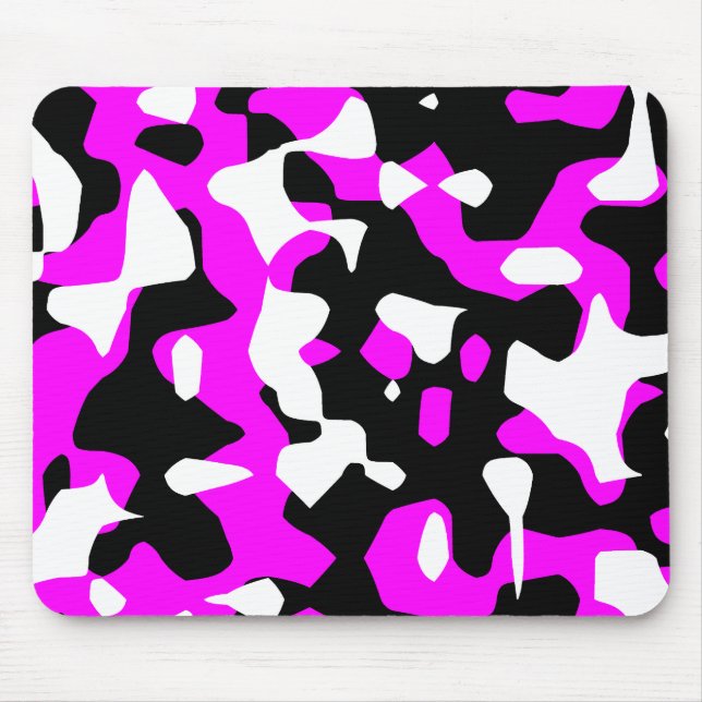Corey Tiger 80s Retro Hot Pink Kamouflage (Camo) Musmatta (Framsidan)