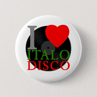 Corey Tiger 80s Retro Jag älskar Italo Disco Pin Knapp